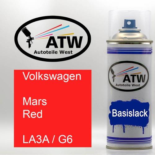 Volkswagen, Mars Red, LA3A / G6: 400ml Sprühdose, von ATW Autoteile West.